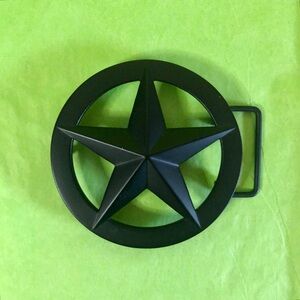 Nautical Star Belt Buckle Metal Black